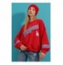 Woman's Sweatshirt ALC-X8960 - Red Red