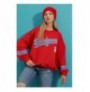 Woman's Sweatshirt ALC-X8960 - Red Red