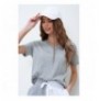 Woman's T-Shirt ALC-1045-A - Grey Melange Grey
