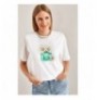 Woman's T-Shirt 40901010 - Green GreenWhite