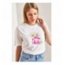 Woman's T-Shirt 40901010 - Fuchsia WhiteFuchsia