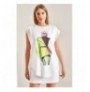 Woman's T-Shirt 40901009 - Light Green GreenWhite