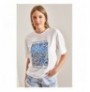 Woman's T-Shirt 40901005 - Blue WhiteBlue