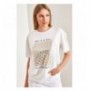 Woman's T-Shirt 40901005 - Camel CamelWhite