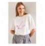 Woman's T-Shirt 40881021 - Fuchsia WhiteFuchsia