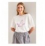 Woman's T-Shirt 40881021 - Fuchsia WhiteFuchsia