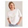 Woman's T-Shirt 40881021 - Camel CamelWhite