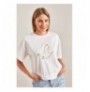 Woman's T-Shirt 40881021 - Camel CamelWhite