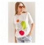 Woman's T-Shirt 40861015 - White, Green WhiteGreen