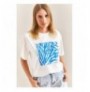 Woman's T-Shirt 40861013 - Blue WhiteBlue
