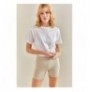 Woman's Shorts 40701026 - Beige Beige