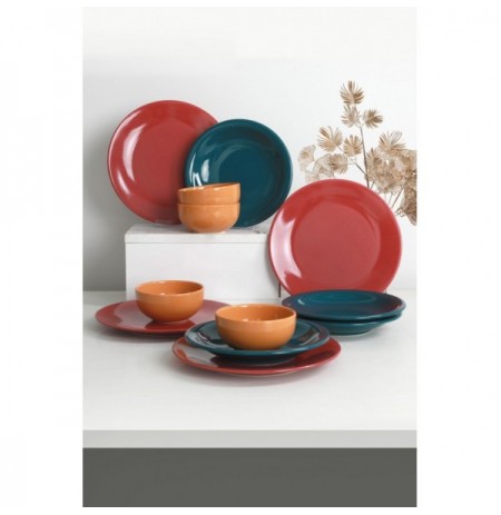 Ceramic Dinner Set (12 Pieces) Hermia TY040612F84XA000000MAS1400 Multicolor