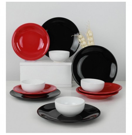 Ceramic Dinner Set (12 Pieces) Hermia TY040612FX24A000000MAS1400 Multicolor
