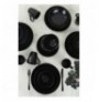 Ceramic Dinner Set (30 Pieces) Hermia Alfa Black