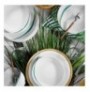 Dinner Set (24 Pieces) Hermia ZG24Y21210151 White Turquoise Green