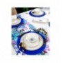 Dinner Set (24 Pieces) Hermia 92162 White Blue