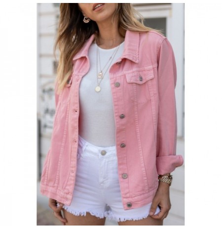 Woman's Jacket Xhan X306281 - Pink