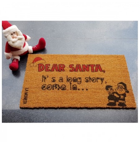 Coco Doormat Love Santa Brown Black