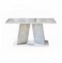 Tavoline Mesi Goodyear 108 (Glossy white + Concrete)