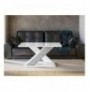 Tavoline Mesi Goodyear 116 (Glossy white + Concrete)