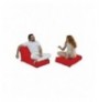 Bean Bag Siesta Sofa Bed Pouf - Red Red