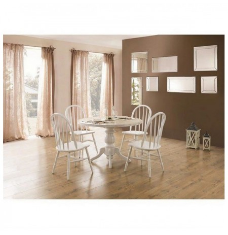 Set ( 5 Pc ) Tavoline ngrenie + karrige Kalune Design Albero08 White Oak