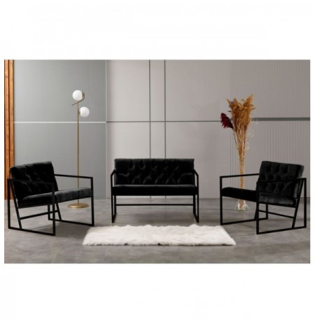 Set ( 3 Pc ) Divan + kolltuk Atelier del Sofa Oslo - Black Black