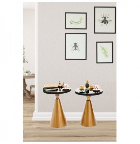 Set tavoline anesore Kalune Design 1001-2 Gold Black
