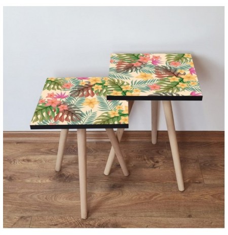 Set tavoline (2 Pc) Kalune Design 2Shp20 - Multicolor Multicolor