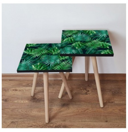Set tavoline (2 Pc) Kalune Design 2Shp202 - Green Green Black