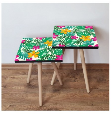 Set tavoline (2 Pc) Kalune Design 2Shp206 - Multicolor Multicolor