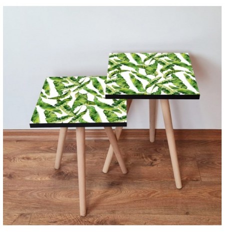 Set tavoline (2 Pc) Kalune Design 2Shp253 - Green Green White