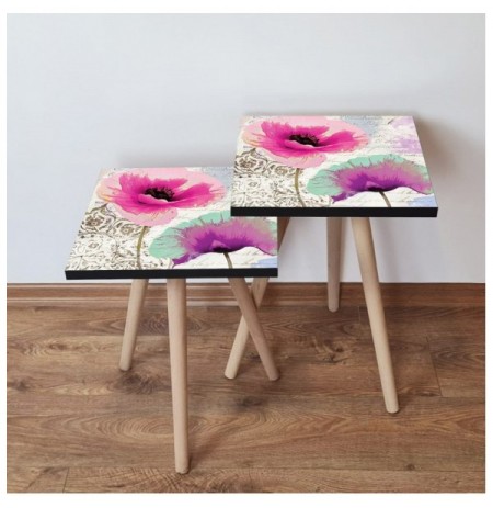 Set tavoline (2 Pc) Kalune Design 2Shp300 - Multicolor Multicolor
