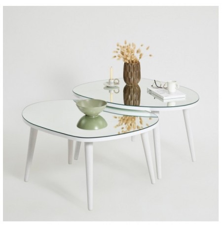 Set tavoline (2 Pc) Kalune Design Gusto - White White