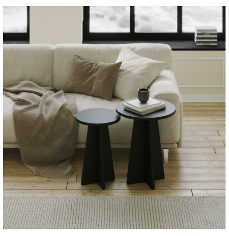 Set tavoline kafeje Kalune Design Mushroom 2 - Black Black